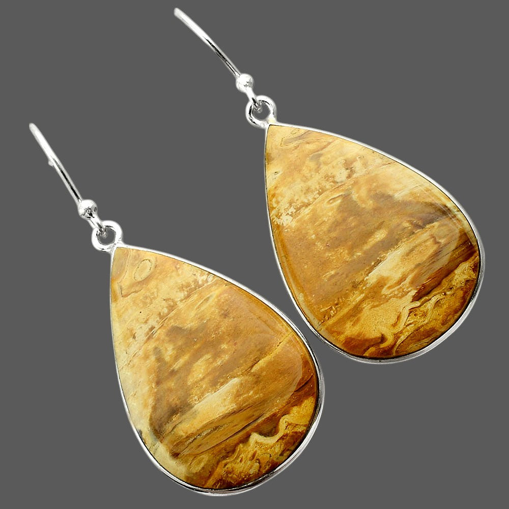 Root Plume Agate Earrings E-1001 SDE87677