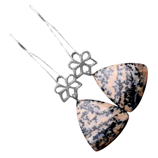 Russian Honey Dendrite Opal Matte Finish Earrings E-1205 SDE87720