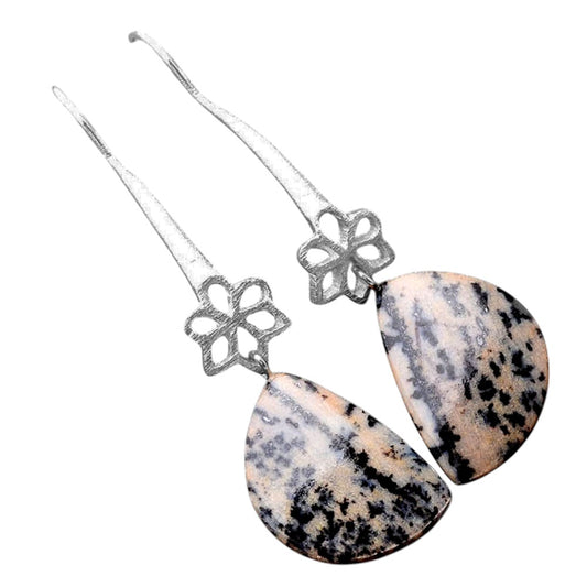 Russian Honey Dendrite Opal Matte Finish Earrings E-1205 SDE87725