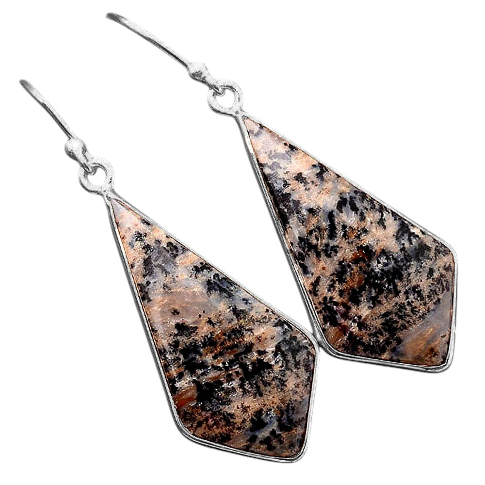 Natural Russian Honey Dendrite Opal Earrings E-1001 SDE87726