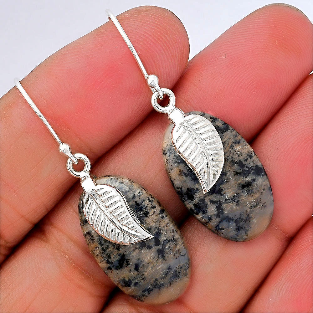 Natural Russian Honey Dendrite Opal Earrings E-1137 SDE87746