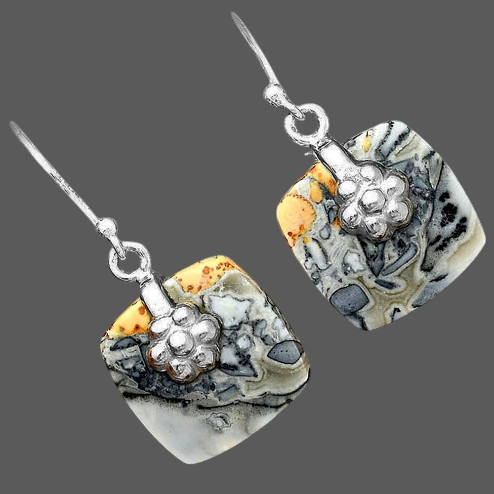 Natural Maligano Jasper - Indonesia Earrings E-1137 SDE87751