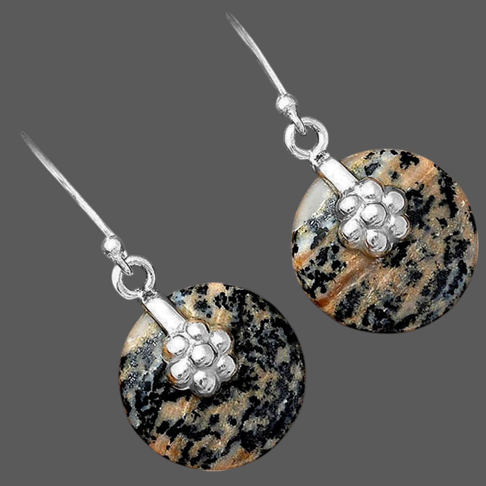 Natural Russian Honey Dendrite Opal Earrings E-1137 SDE87753