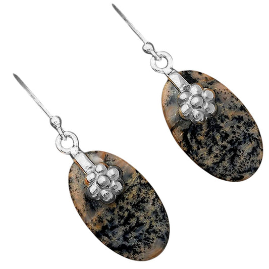 Natural Russian Honey Dendrite Opal Earrings E-1137 SDE87754
