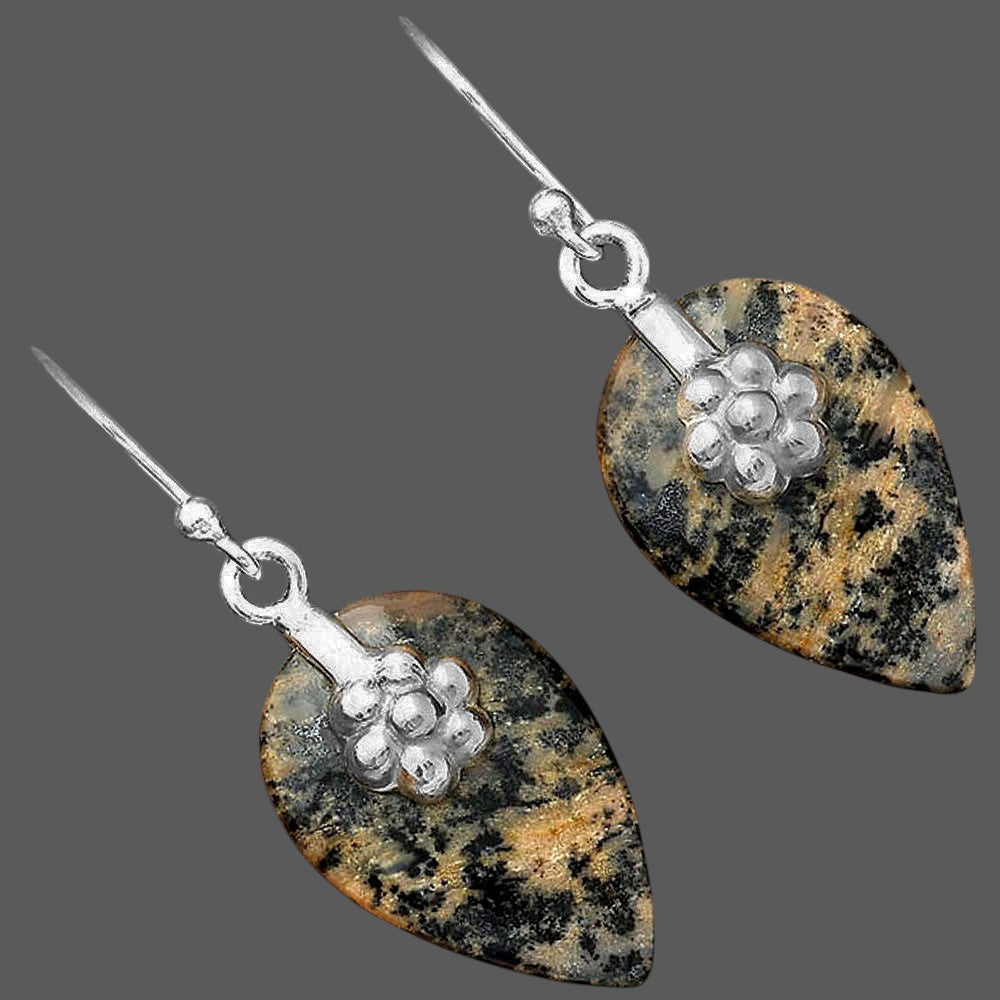 Natural Russian Honey Dendrite Opal Earrings E-1137 SDE87761