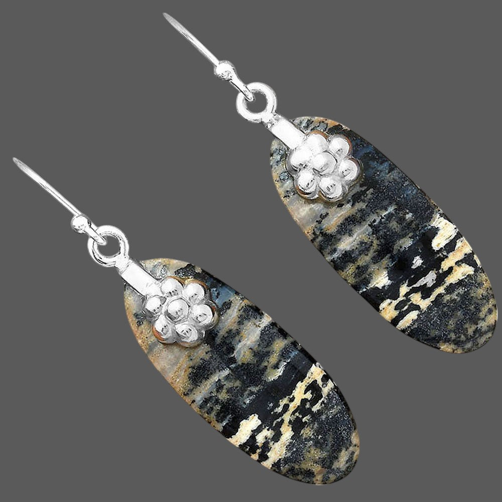 Natural Russian Honey Dendrite Opal Earrings E-1137 SDE87762