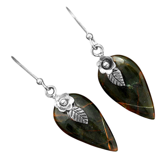 Turkish Rainforest Chrysocolla Earrings E-1137 SDE87765