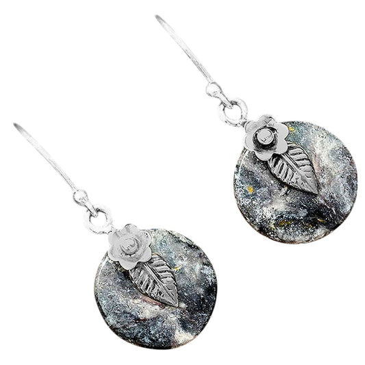 Natural Indian Blanket Jasper Earrings E-1137 SDE87794