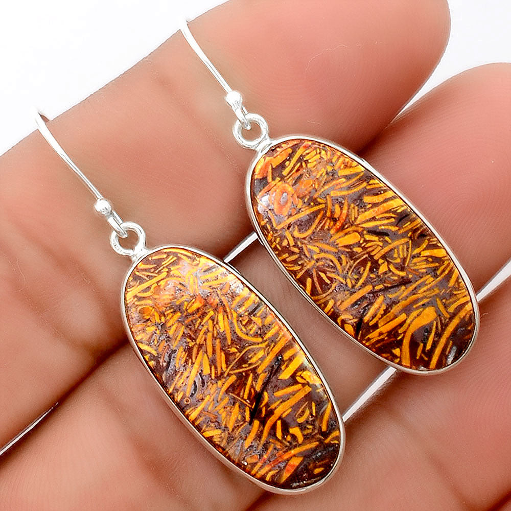 Natural Coquina Fossil Jasper India Earrings E-1001 SDE87870