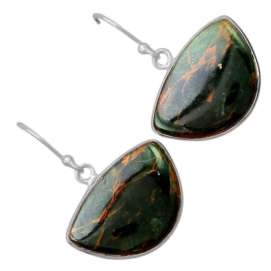 Natural Turkish Rainforest Chrysocolla Earrings E-1001 SDE87912