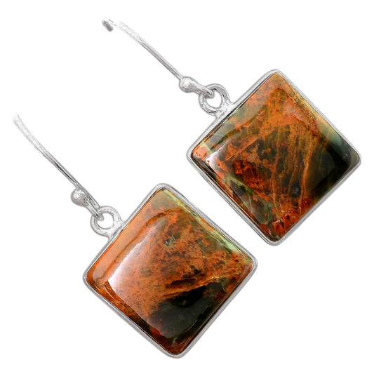 Natural Turkish Rainforest Chrysocolla Earrings E-1001 SDE87925