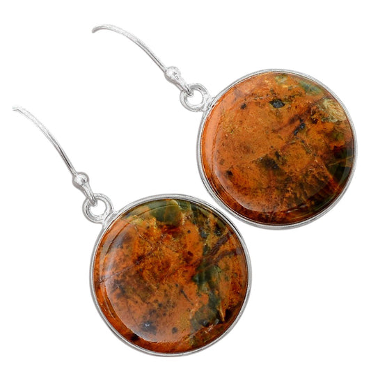 Natural Turkish Rainforest Chrysocolla Earrings E-1001 SDE87946