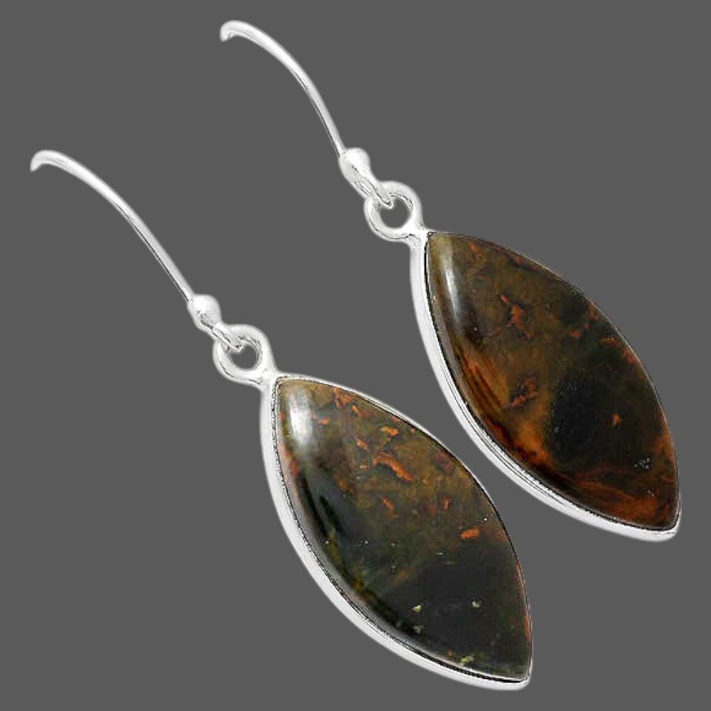 Turkish Rainforest Chrysocolla Earrings E-1001 SDE87974