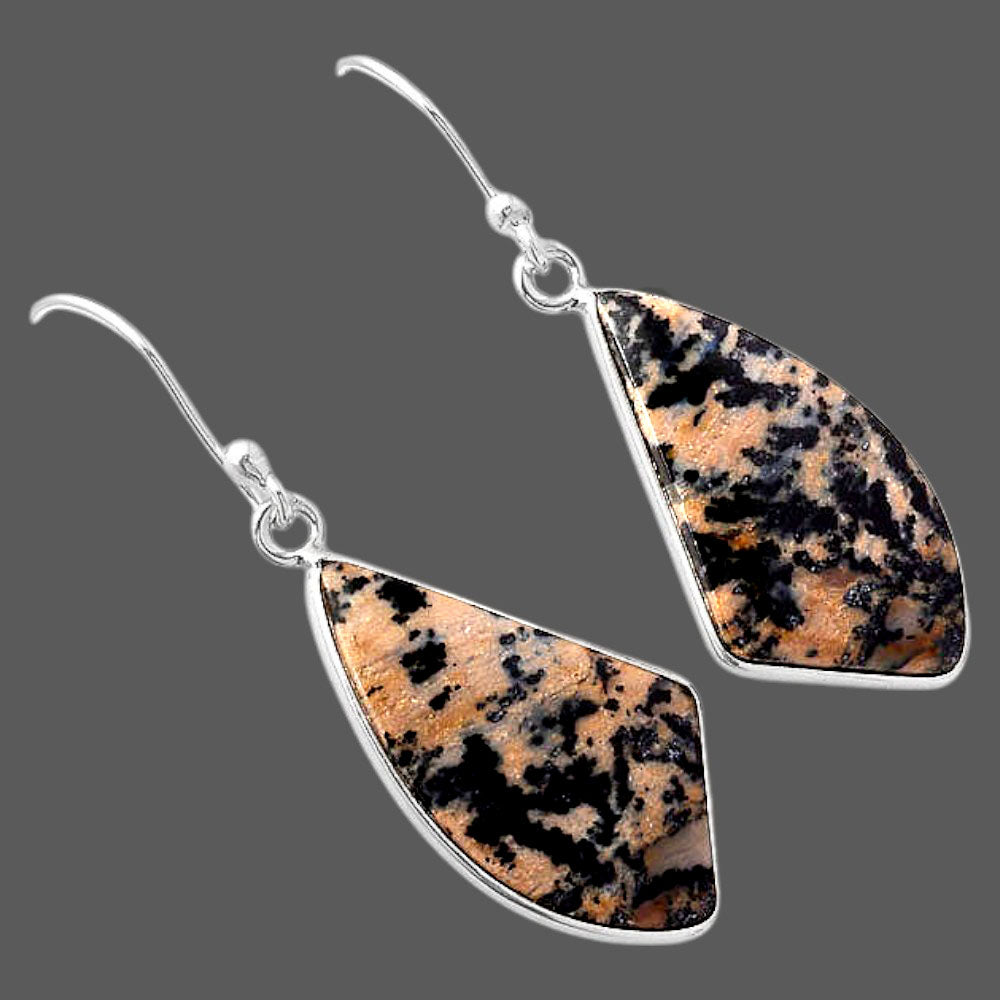Natural Russian Honey Dendrite Opal Earrings E-1001 SDE87989