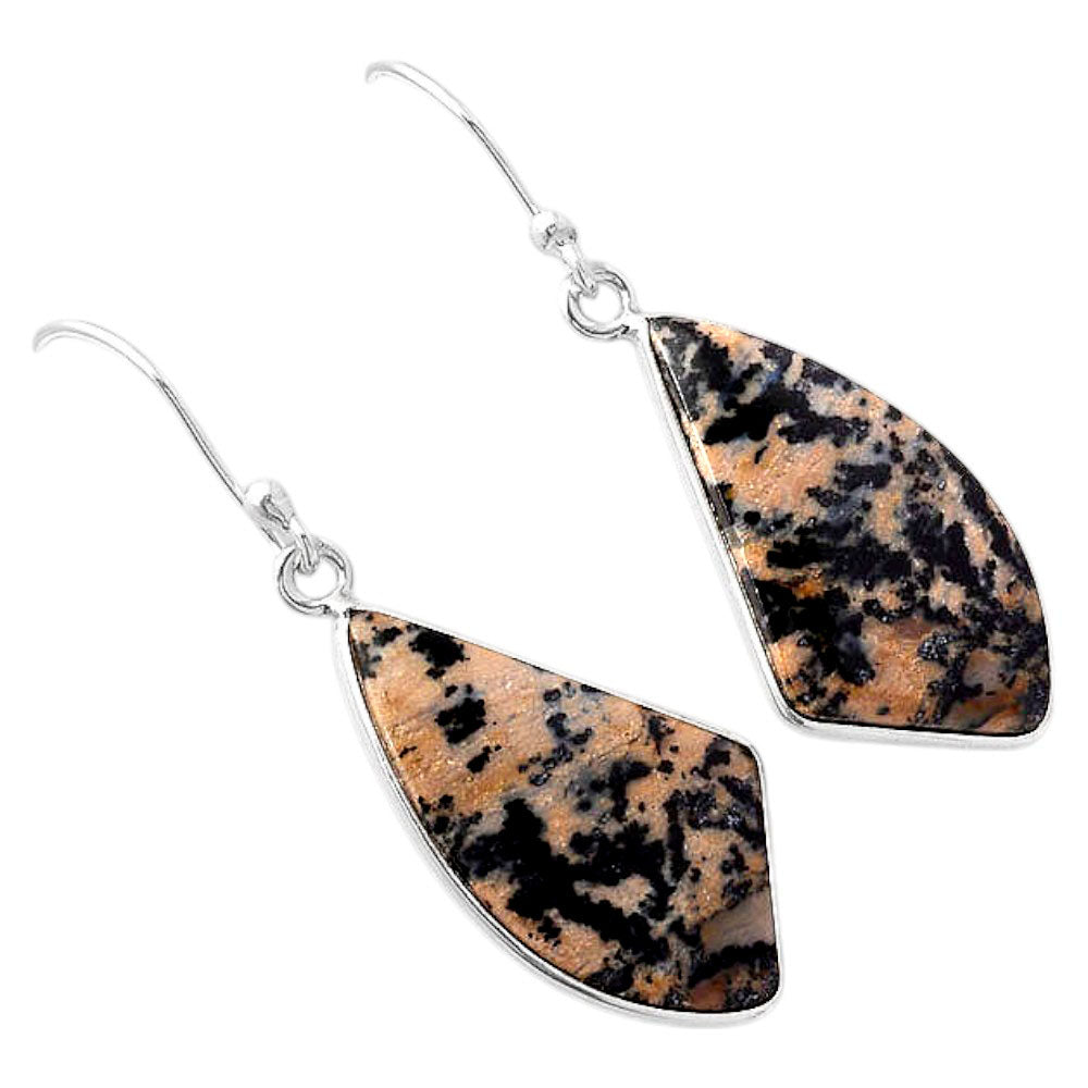 Natural Russian Honey Dendrite Opal Earrings E-1001 SDE87989
