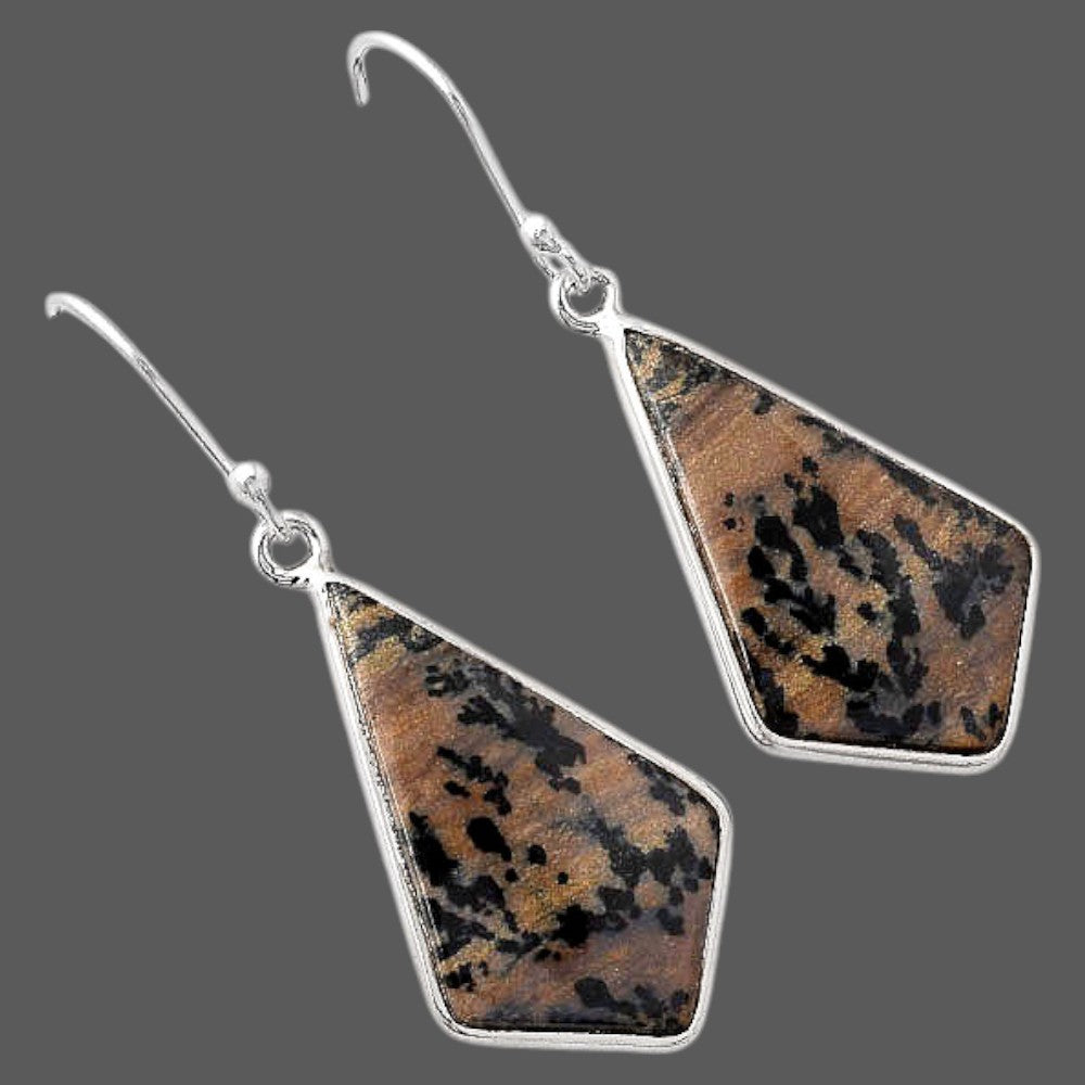 Natural Russian Honey Dendrite Opal Earrings E-1001 SDE88025