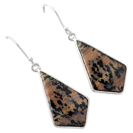 Natural Russian Honey Dendrite Opal Earrings E-1001 SDE88025