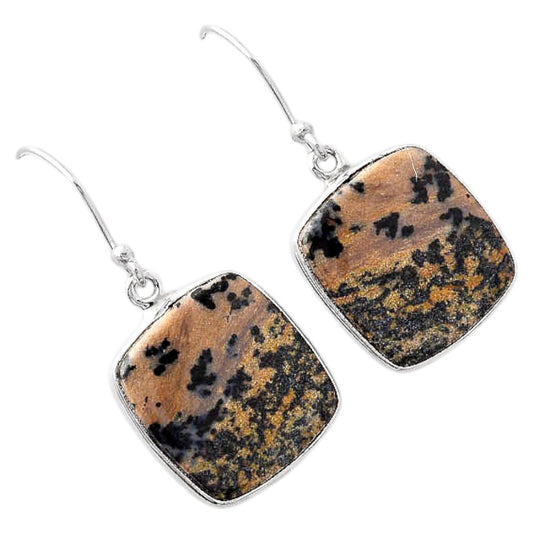 Natural Russian Honey Dendrite Opal Earrings E-1001 SDE88026