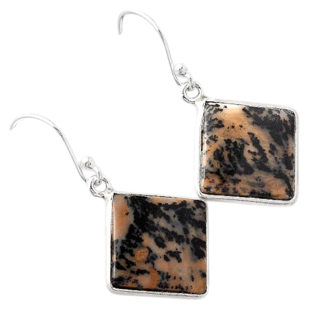 Natural Russian Honey Dendrite Opal Earrings E-1001 SDE88027