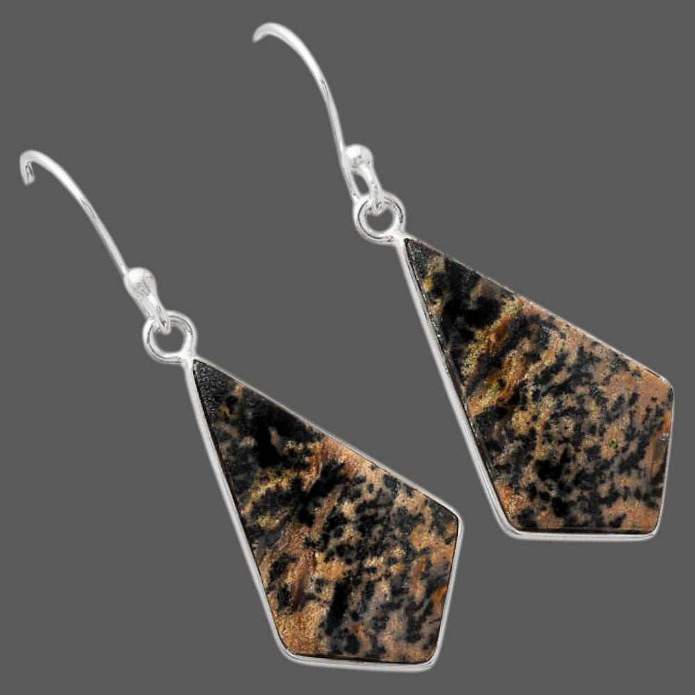 Natural Russian Honey Dendrite Opal Earrings E-1001 SDE88104