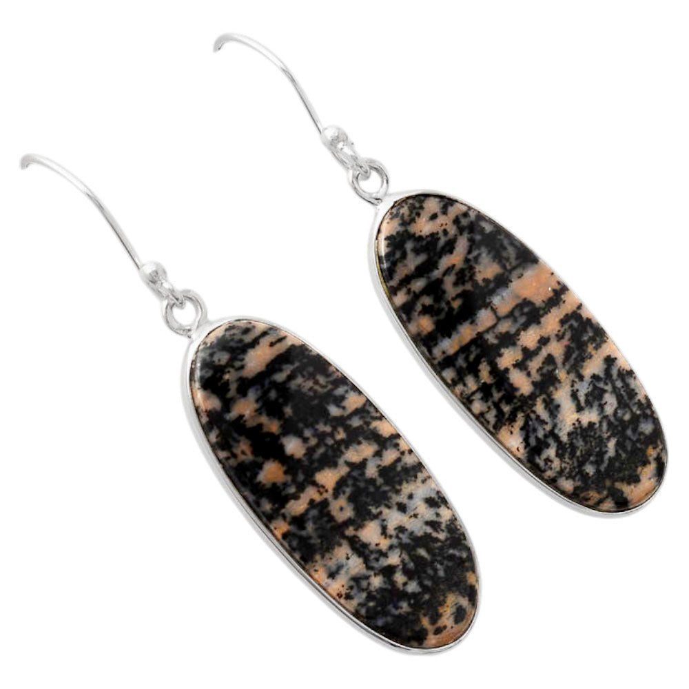 Natural Russian Honey Dendrite Opal Earrings E-1001 SDE88105