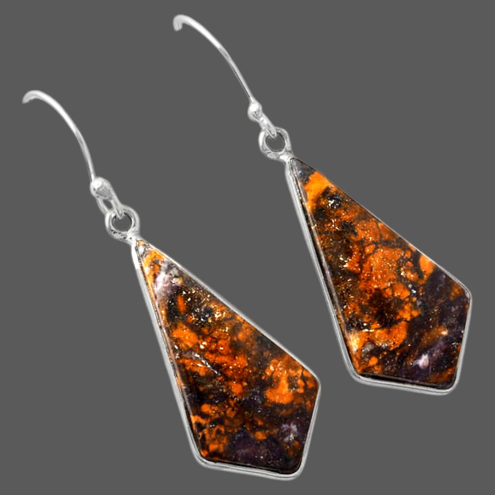 Natural Indian Blanket Jasper Earrings E-1001 SDE88113