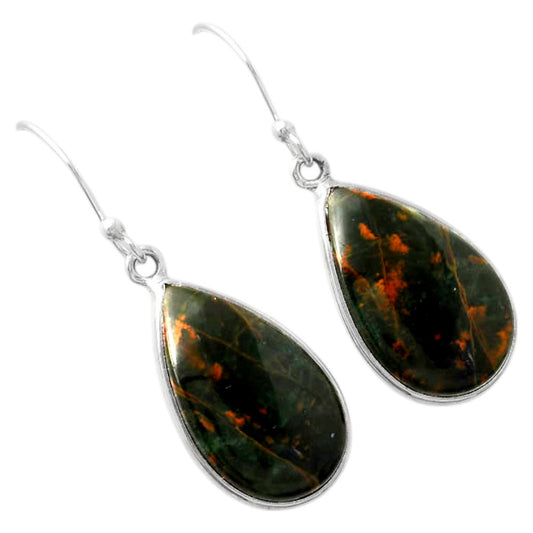 Natural Turkish Rainforest Chrysocolla Earrings E-1001 SDE88123