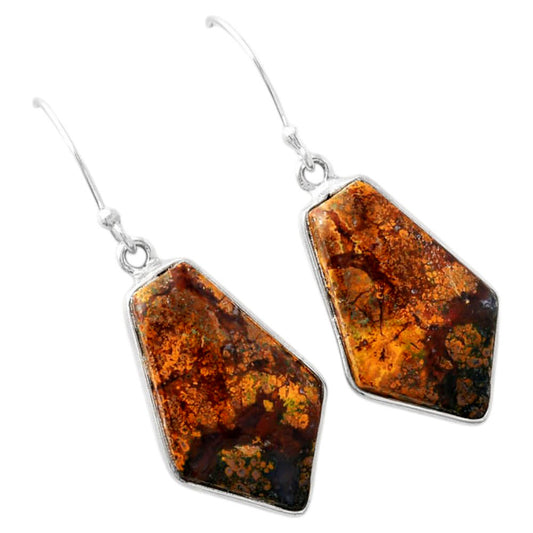 Natural Red Moss Agate Earrings E-1001 SDE88127