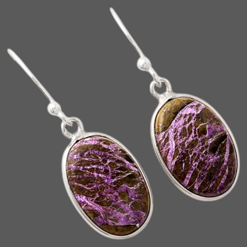 Natural Purpurite - South Africa Earrings E-1001 SDE88140