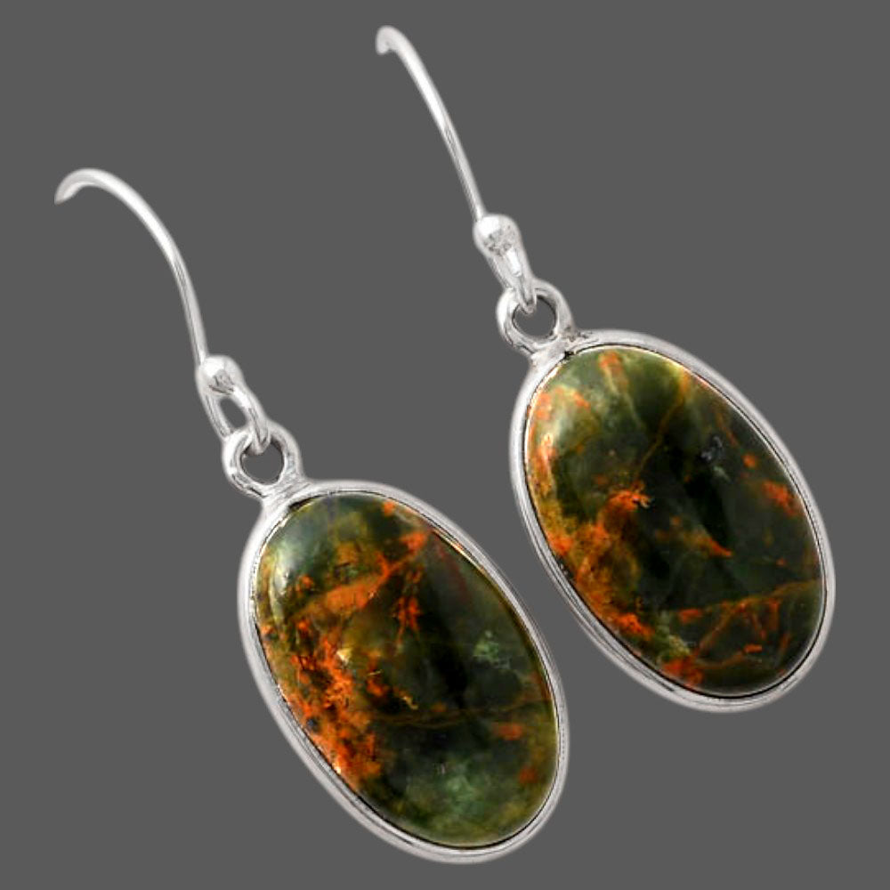 Natural Turkish Rainforest Chrysocolla Earrings E-1001 SDE88152