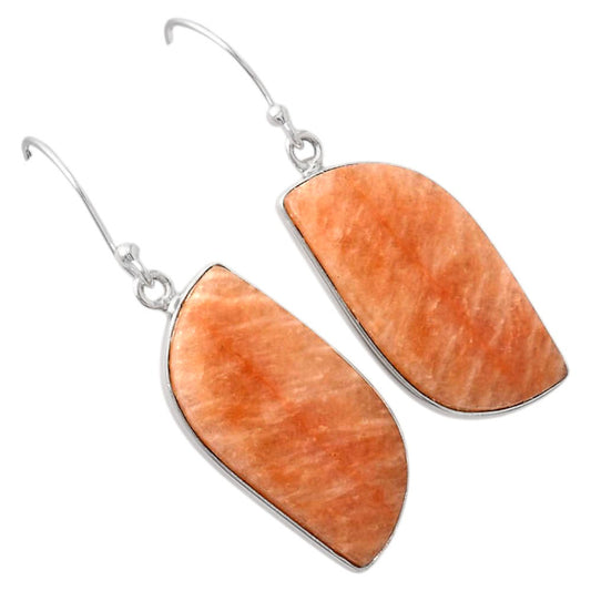 Natural Orange Amazonite Earrings E-1001 SDE88203