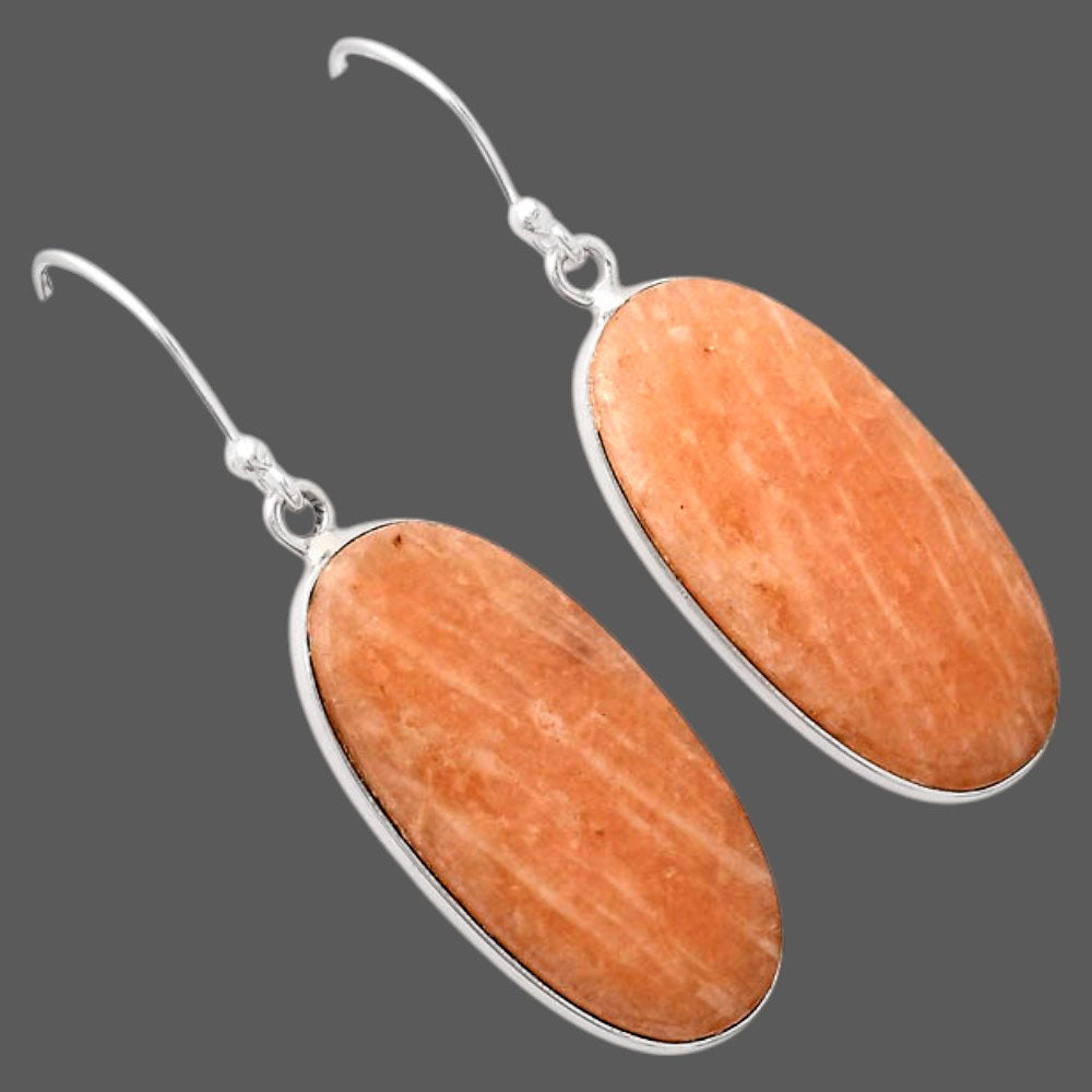 Natural Orange Amazonite Earrings E-1001 SDE88204