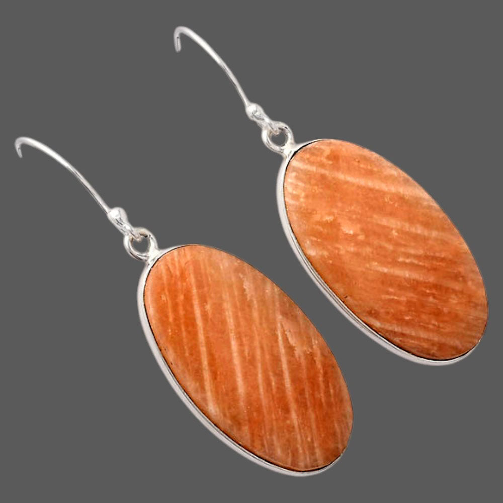 Natural Orange Amazonite Earrings E-1001 SDE88208