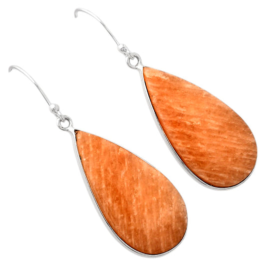 Natural Orange Amazonite Earrings E-1001 SDE88235