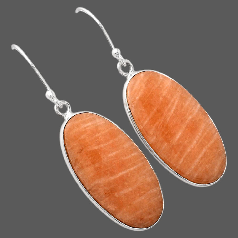 Natural Orange Amazonite Earrings E-1001 SDE88254