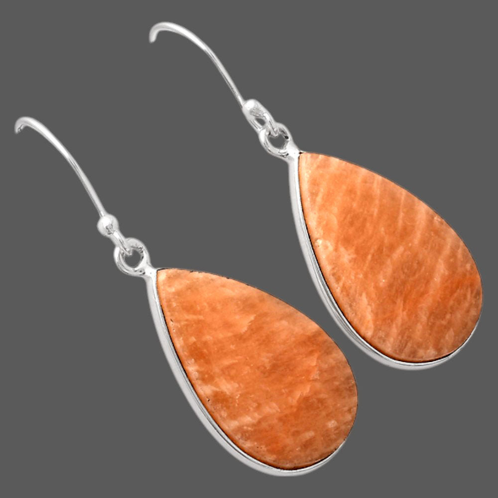 Natural Orange Amazonite Earrings E-1001 SDE88262
