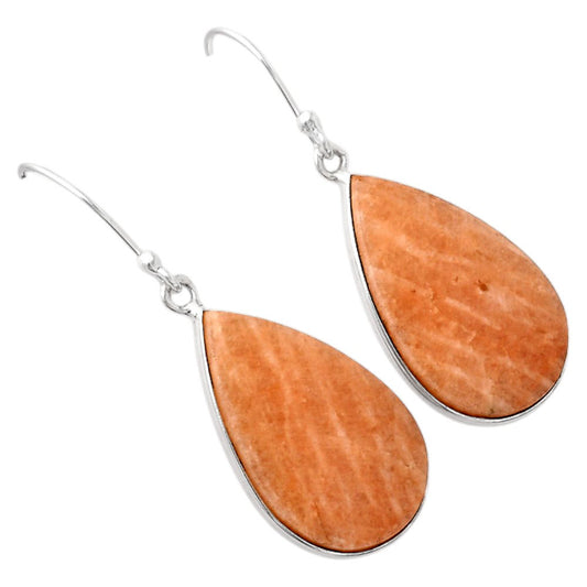 Natural Orange Amazonite Earrings E-1001 SDE88264