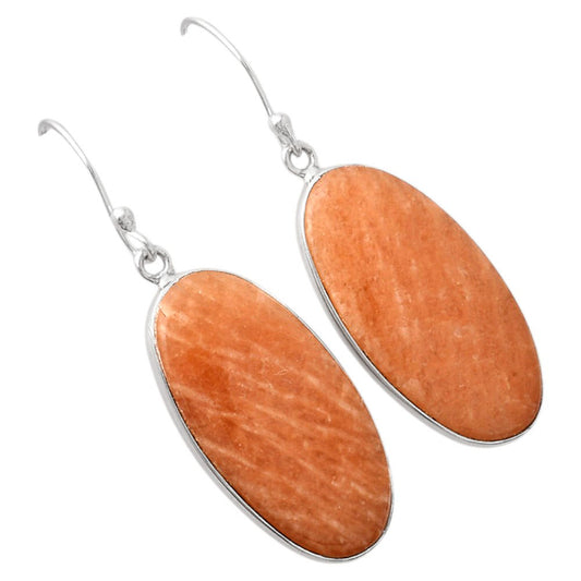 Natural Orange Amazonite Earrings E-1001 SDE88265