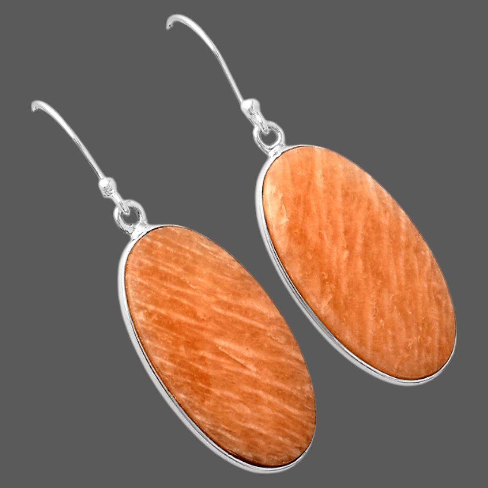 Natural Orange Amazonite Earrings E-1001 SDE88270