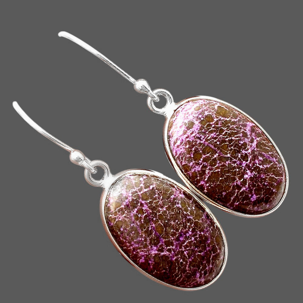Natural Purpurite - South Africa Earrings E-1001 SDE88317