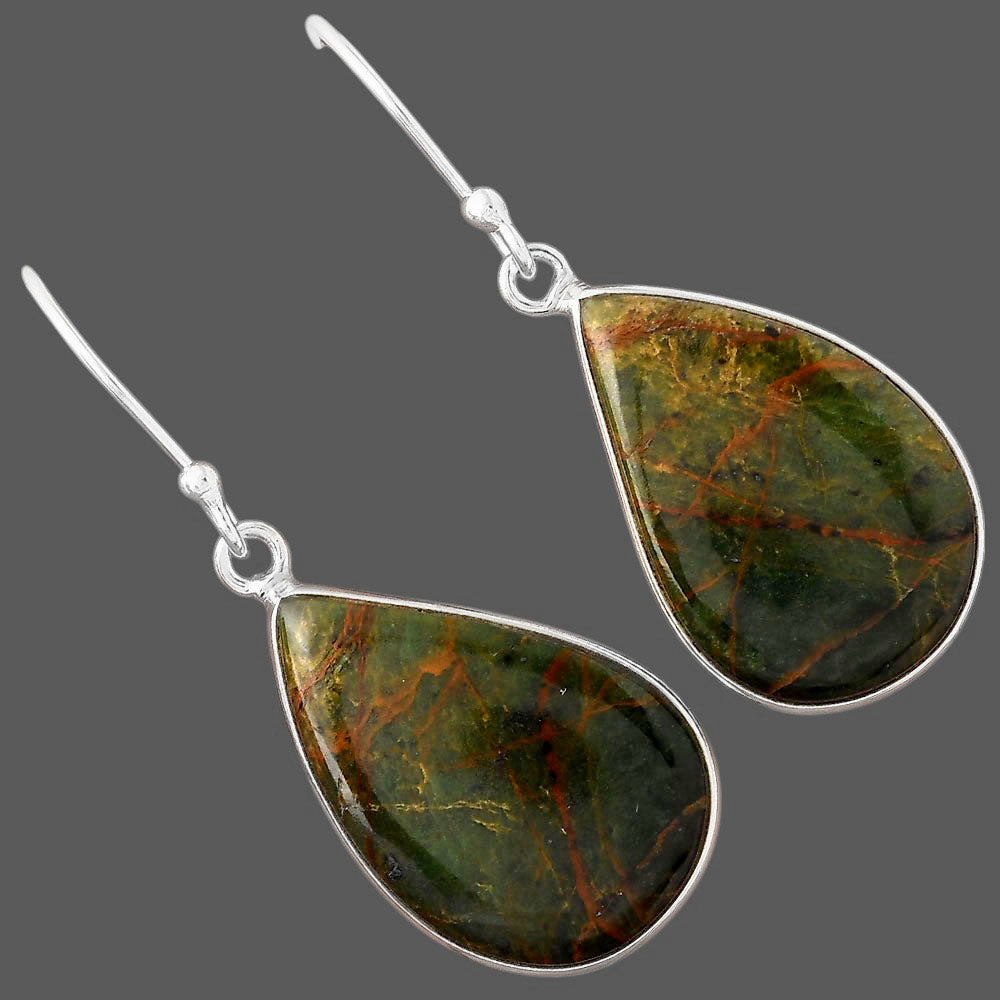 Natural Turkish Rainforest Chrysocolla Earrings E-1001 SDE88377