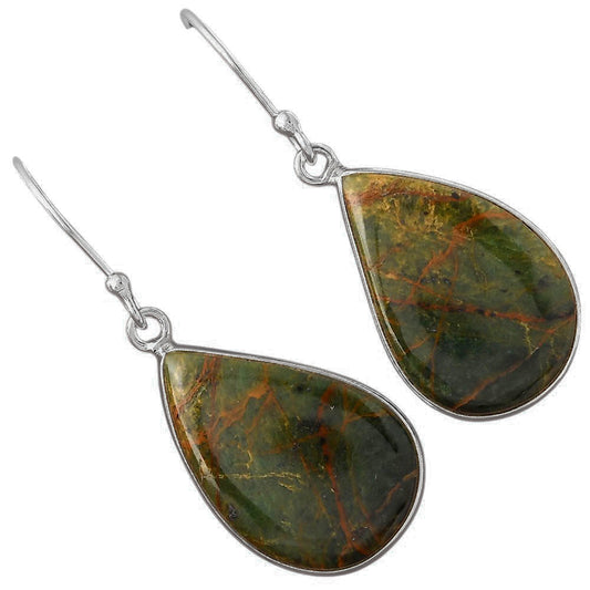 Natural Turkish Rainforest Chrysocolla Earrings E-1001 SDE88377