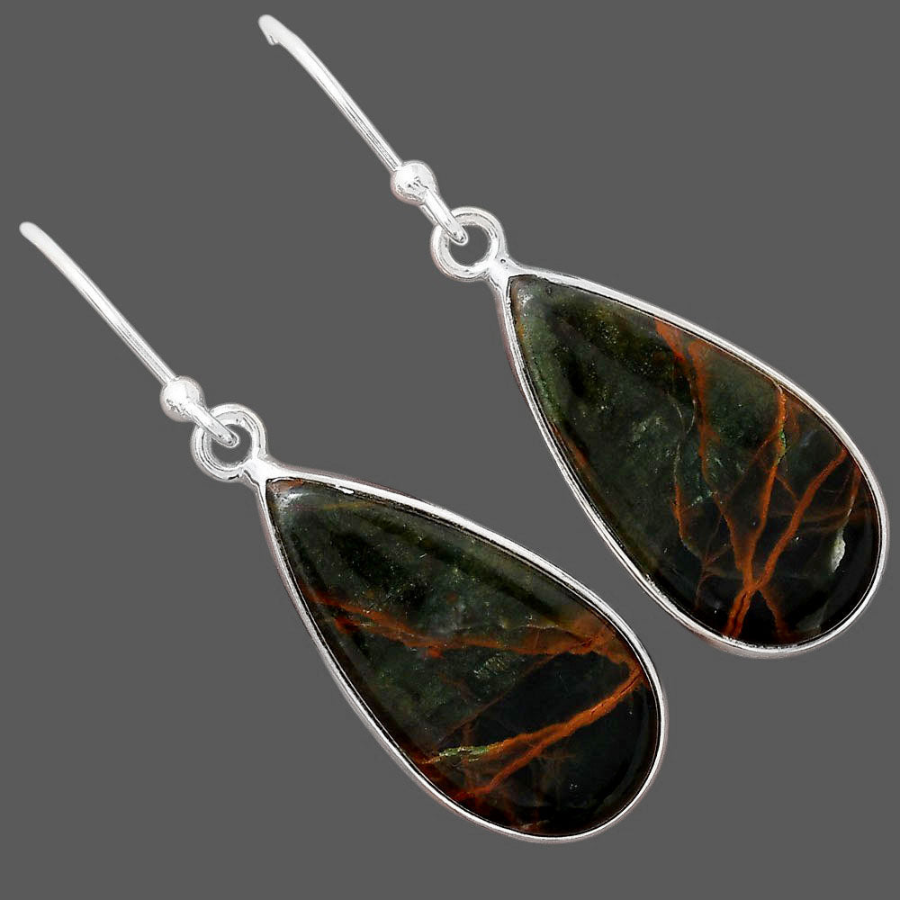 Natural Turkish Rainforest Chrysocolla Earrings E-1001 SDE88389