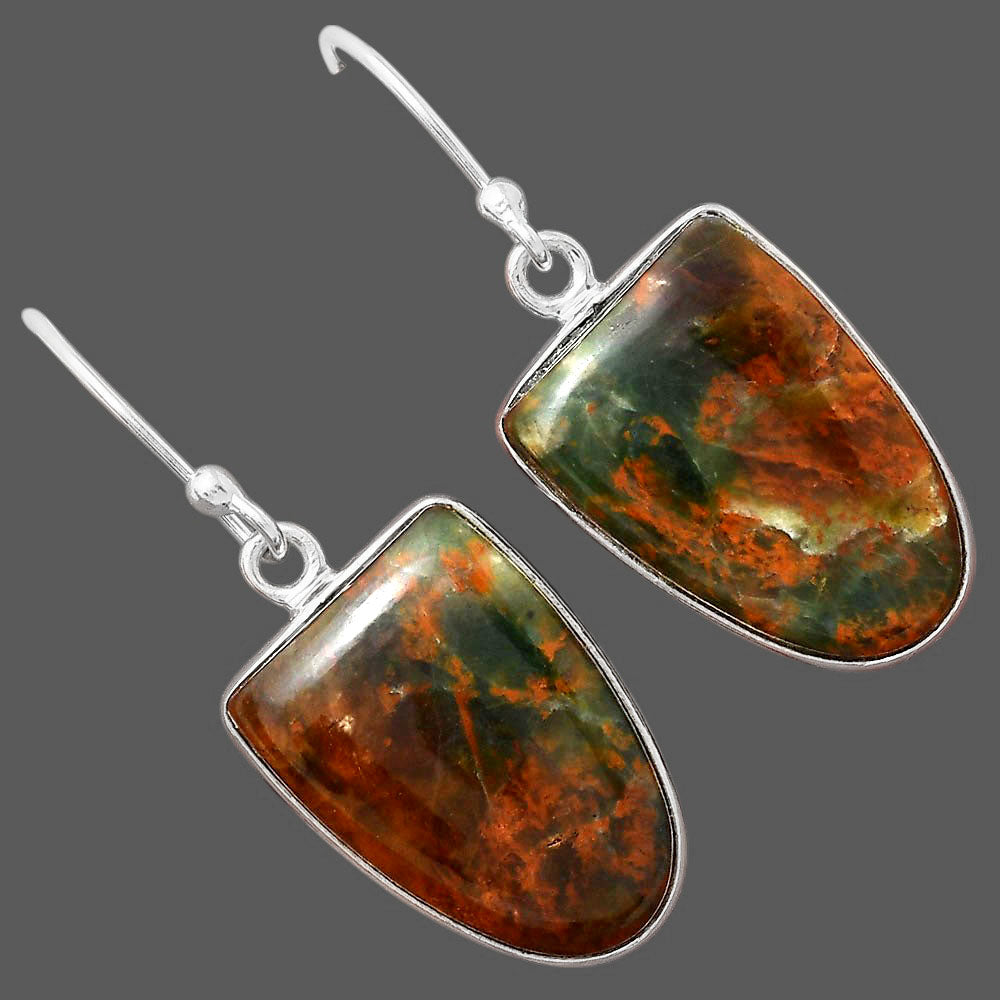 Natural Turkish Rainforest Chrysocolla Earrings E-1001 SDE88420