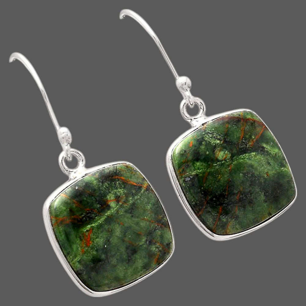 Natural Turkish Rainforest Chrysocolla Earrings E-1001 SDE88424