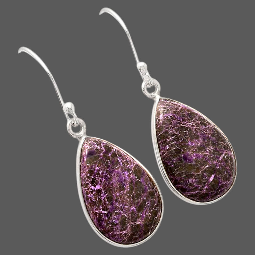 Natural Purpurite - South Africa Earrings E-1001 SDE88445