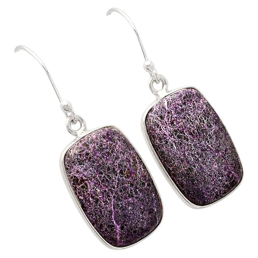 Natural Purpurite - South Africa Earrings E-1001 SDE88453