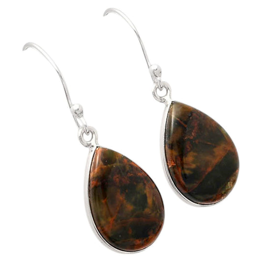 Natural Turkish Rainforest Chrysocolla Earrings E-1001 SDE88457