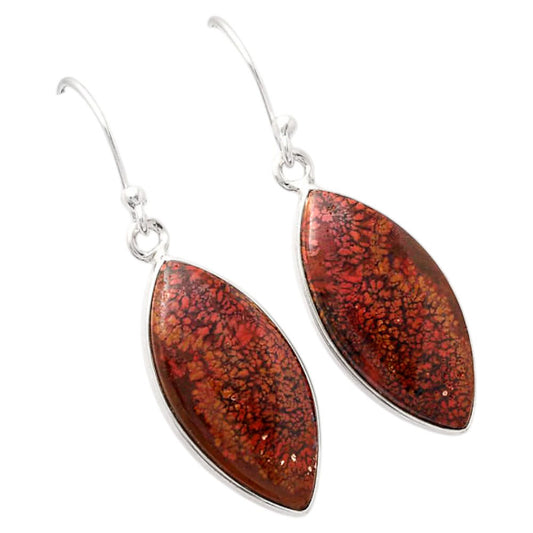 Natural Red Moss Agate Earrings E-1001 SDE88462
