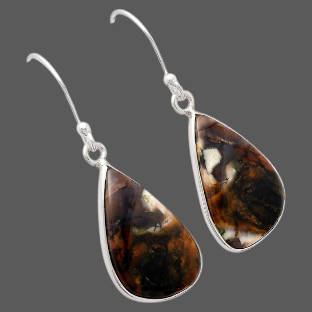 Natural Turkish Rainforest Chrysocolla Earrings E-1001 SDE88470